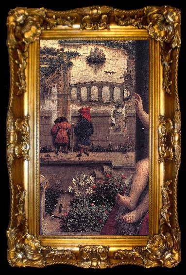 framed  EYCK, Jan van The Virgin of Chancellor Rolin (detail) dfg, ta009-2